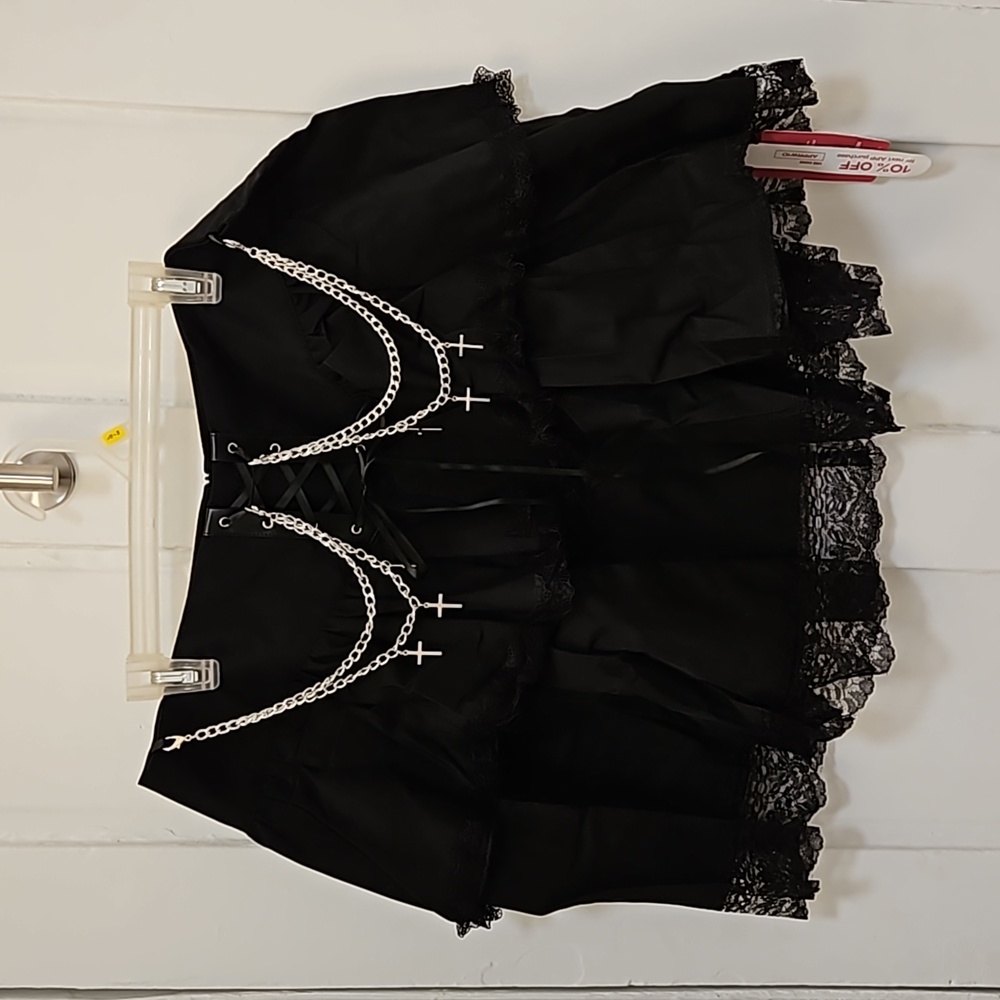Romwe miniskirt with chain detail, size 2x, (US sizing 16)